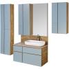 Тумба с раковиной AQUATON Мишель 100 дуб рустикальный, раковина Mila 35 фото 8