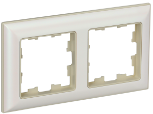 Рамка 2-постовая IEK Brite BR-M22-12-1-K10 бежевый/жемчужный