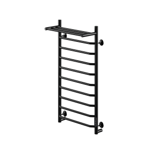 Полотенцесушитель электрический Comfysan Scola 016692 EC-10 100/40 с полкой, черный матовый