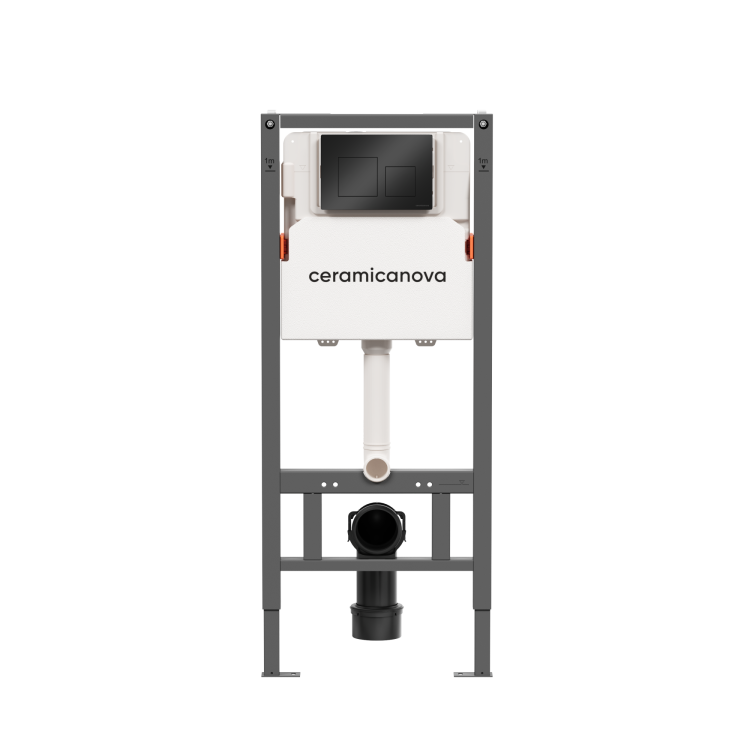 Система инсталляции для унитазов Ceramica Nova Balance CN121002MB кнопка черный матовый