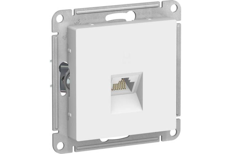 Розетка компьютерная RJ-45 Systeme Electric Atlas Design ATN001383 белый лотос, кат.5е