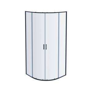 Душевой уголок Aquatek AQ ARI RO 08020BL профиль черный, стекло прозрачное 80x200