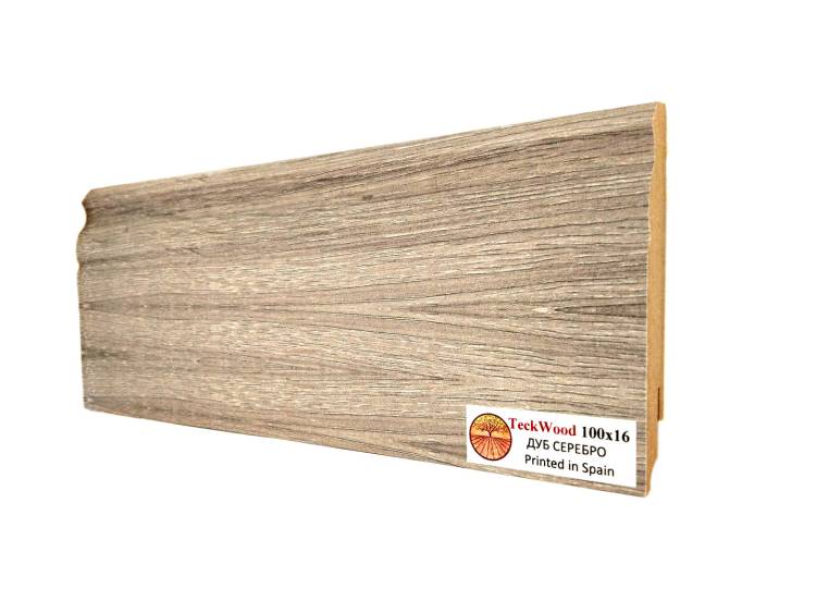 Плинтус Teckwood Цветной Дуб Серебро 2000x100x16