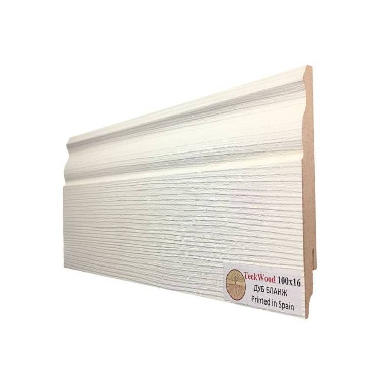 Плинтус МДФ TeckWood цветной Дуб Бланж 2150x100x16