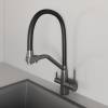 Смеситель для кухни Avrora Kitchen AV9006GM с гибким изливом и подключением фильтра питьевой воды, графит фото 2