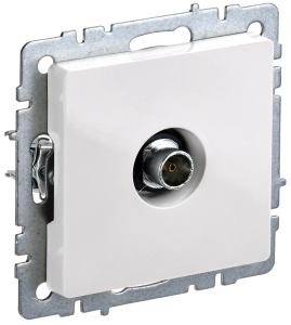ТВ-розетка оконечная IEK Brite BR-A10-O-K01 белый