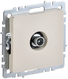 ТВ-розетка проходная IEK Brite BR-A10-P-K10 бежевый
