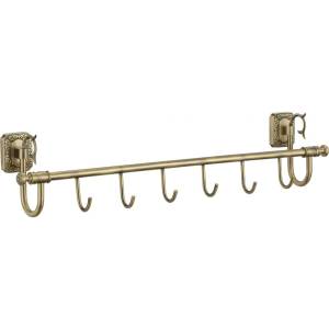 Планка с крючками (6 крючков) Savol 64 S-006476 бронза
