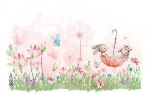 3D Фотообои Artegrafico «Сказочные цветы» Детские K932-3 канвас