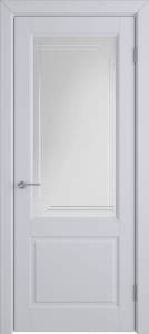 Межкомнатная дверь Владимирская Фабрика Дверей Dorren Cotton стекло Crystal Cloud L 700x2000