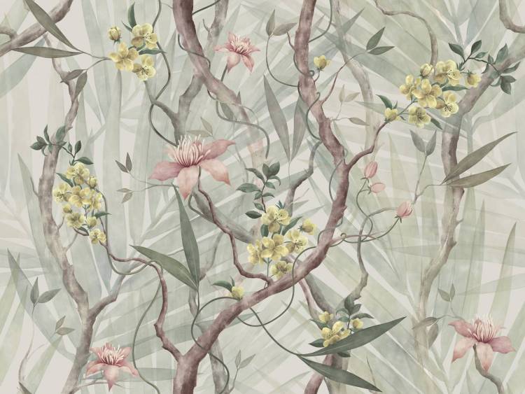 Фреска Ortograf Fancy 34486 Цветочный рай Флок FLK