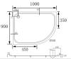 Поддон для душа Abber AD3E109 L белый, 100x90 фото 8