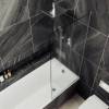 Шторка на ванну MaybahGlass MGV-90-5у стекло сатин, профиль хром матовый, 1400x400 фото 3
