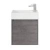 Тумба под раковину Belbagno Kraft Mini KRAFT MINI-500/260-1A-SO-CG-R 45x25x49 Cemento Grigio подвесная с распашной дверцей, правосторонняя