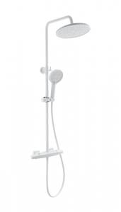 Душевая стойка Wonzon & Woghand WW-B3045-A-MW с термостатом, белый
