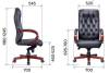 Кресло для руководителя Everprof Monaco Wood 15983, EP-082 W PU Black Черный фото 4