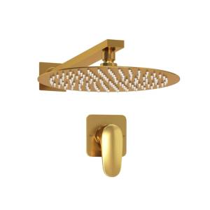 Душевой комплект Wasserkraft Havel A3651.180.259 с верхней душевой насадкой, золотой, встраиваемый
