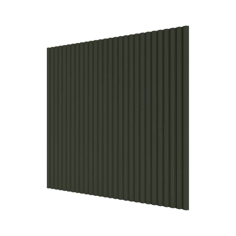Стеновая квадратная панель МДФ Ликорн Полосы оливковая 50x50x0.8