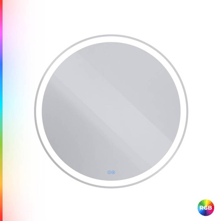 Зеркало Cezares Multicolore CZR-SPC-MC-800-RGB-TCH со встроенной RGB подсветкой и сенсорным выключателем, 12V, 80x80