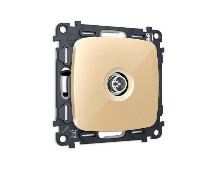 Комплект механизма TV розетки оконечной Ambrella Volt MO MO613005 шампань