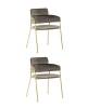 Набор из 2 стульев Stool Group Полин FDC6085 BROWN FUT-54 X2 коричневый
