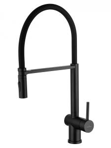Смеситель для кухни Wonzon & Woghand WW-88438003-MB с гибким изливом, черный матовый