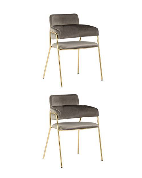 Набор из 2 стульев Stool Group Полин FDC6085 BROWN FUT-54 X2 коричневый