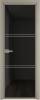 Межкомнатная дверь Profil Doors 3 AX цвет профиля Никель матовый, стекло безопасное 6 мм черное тонированное 700x2000