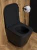 Унитаз подвесной Watersense Eva S W00083 безободковый, сиденье микролифт, черный матовый фото 9