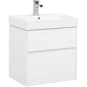 Тумба с раковиной Aquanet Бруклин 60 212596 белый, 572x594x437