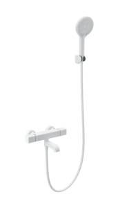 Смеситель для ванны Wonzon & Woghand WW-B2016-A1-MW с душем и термостатом, белый матовый