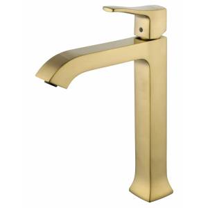 Смеситель для раковины Wonzon & Woghand WW-88019072-BG высокий, брашированное золото