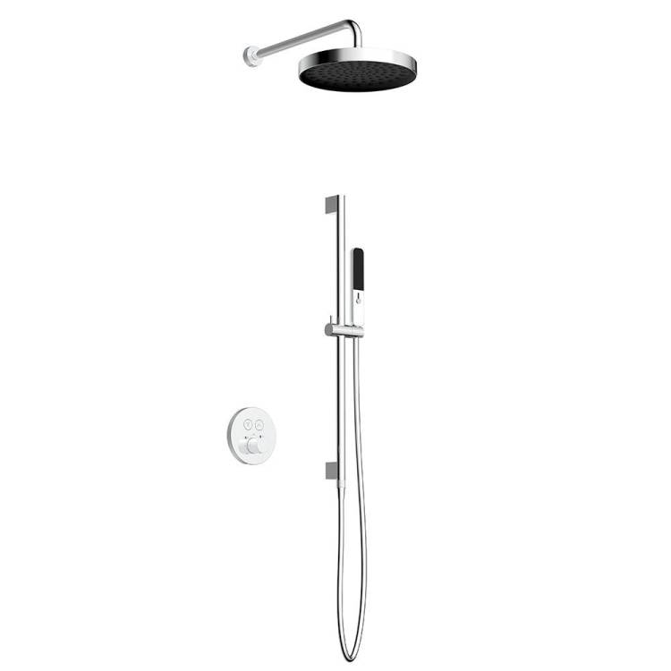 Душевой комплект AQUAme AQM8401CR с термостатом, Хром