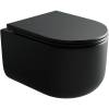 Унитаз подвесной Ceramica Nova Ulma CN4006MB безободковый, с крышкой-сиденьем микролифт, черный матовый