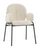 Стул Stool Group Моллек AV 338-F01-9005 молочный, букле, с подлокотниками