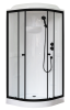 Душевая кабина Royal Bath HK RB90HK1-T-BL профиль черный, стекло прозрачное, 90x90x217