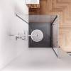 Душевое ограждение Am.Pm Gem W90G-404-9090-MT профиль хром матовый, стекло прозрачное, 90x90 фото 3
