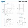 Унитаз-компакт Teymi Solli T40203 безободковый, с сиденьем микролифт, белый фото 15