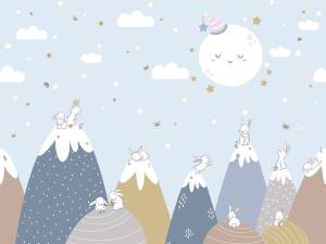Фреска Ortograf Little friends 34371 Зайки на холмах 2 Сахара FS