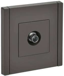 ТВ-розетка проходная IEK Forte&Piano FP-A10-P-K03 серый