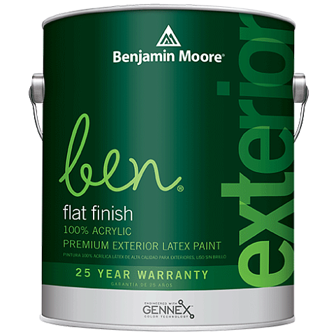 Краска Benjamin Moore Ben Waterborne Exterior Flat Finish 541 3.785 л