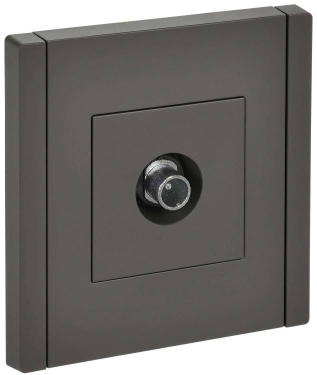 ТВ-розетка проходная IEK Forte&Piano FP-A10-P-K03 серый