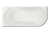 Акриловая ванна Royal Bath Nero RB710302BL-L-WT левая, белая, с черным бортом, 170x78