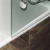 Шторка на ванну MaybahGlass MGV-776-5 60x140, поворотная, стекло прозрачное 6 мм, профиль хром матовый, с полотенцедержателем фото 5