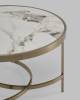 Стол журнальный Stool Group Адриана ECT-223-BRCG-BDFL светлая керамика 80x80x45 фото 5