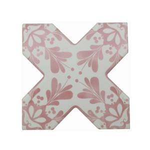 Керамогранит Cevica Becolors Cross Dec. Stencil Coral 13.25x13.25