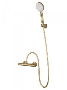 Смеситель для душа Wonzon & Woghand WW-B1005-A-BG с термостатом, брашированное золото