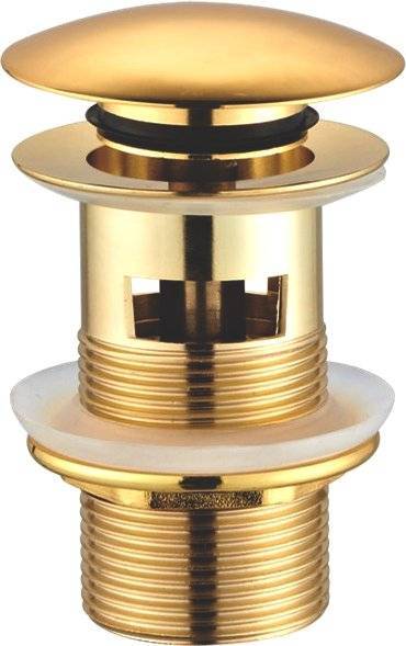 Донный клапан для раковины Creavit SF031G с переливом, золото