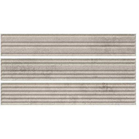 Клинкерная плитка Paradyz Carrizo Grey Elewacja Struktura Stripes Mix Mat 6.6x40