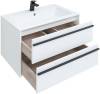Мебель для ванной Aquanet Lino 80 белый матовый фото 6